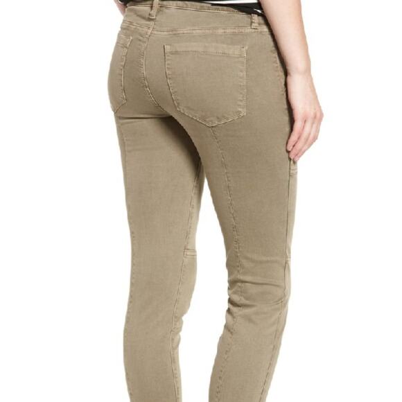 BLANKNYC Zipper Utility Skinny Jeans Low Rise Many pockets Denim Khaki Size 26 - Picture 2 of 11